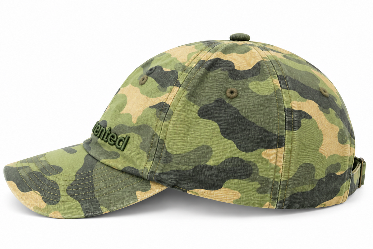 Camo field cap, side view